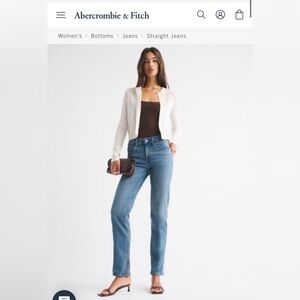 Abercrombie & Fitch Women's 90 Straight Mid Rise Jeans Size 29 NWT